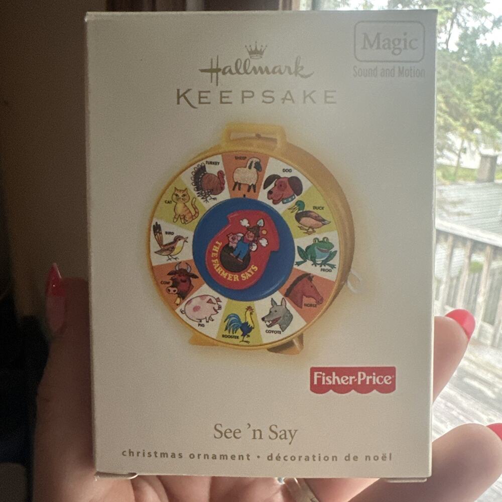 Hallmark Keepsake 2007 Fisher-Price See 'N Say Farmer Ornament New In Box